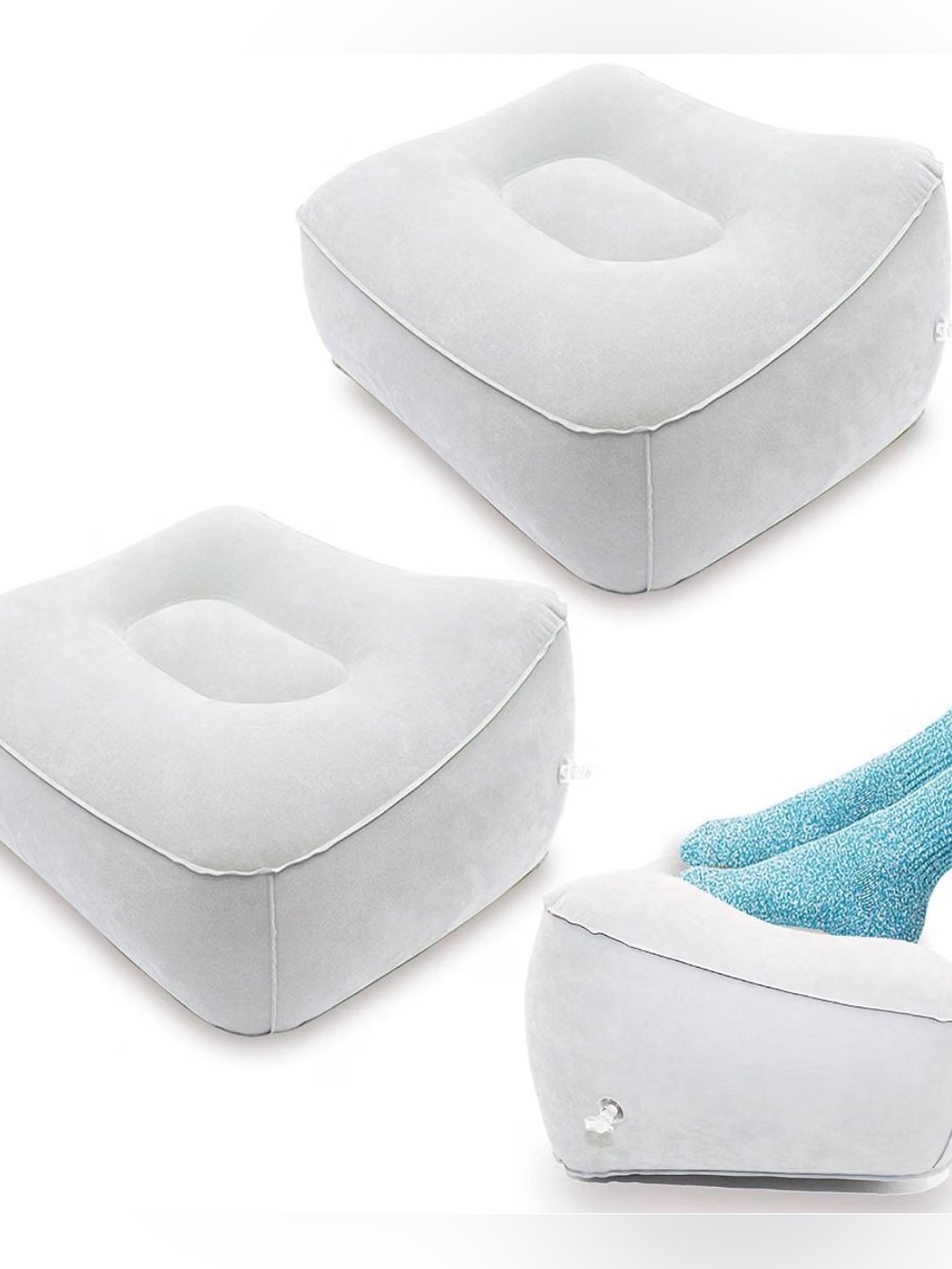 Inflatable Foot Rest Set - Gray - Picture 3 of 6